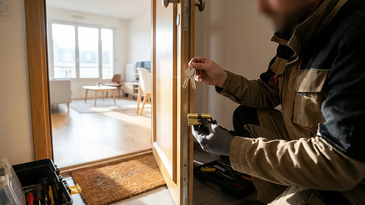 Remplacement d'un cylindre de serrure après une perte de clés dans une maison de Brunoy